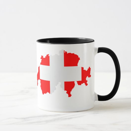 Mug Drapeau de la carte Suisse (Droite)