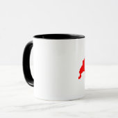 Mug Drapeau de la carte Suisse (Devant gauche)