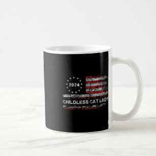 Mug Drapeau de la chatte sans enfant Lady 2024 pour le