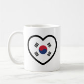 Mug Drapeau de la Corée du Sud Cœur (Gauche)