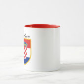 Mug Drapeau de la Croatie personnalisé (Centre)