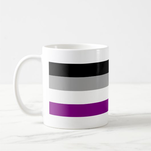 Mug Drapeau de la fierté asexuelle (Gauche)
