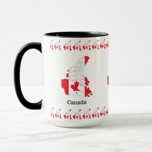 Mug Drapeau de la fierté canadienne dans la carte (Gauche)