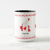 Mug Drapeau de la fierté canadienne dans la carte (Centre)