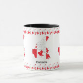 Mug Drapeau de la fierté canadienne dans la carte (Centre)