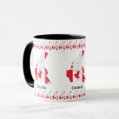 Mug Drapeau de la fierté canadienne dans la carte (Devant gauche)