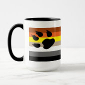 Mug Drapeau de la fierté de l'ours gay. (Gauche)