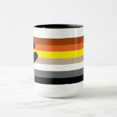 Mug Drapeau de la fierté de l'ours gay. (Centre)