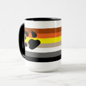 Mug Drapeau de la fierté de l'ours gay. (Devant gauche)