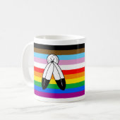 Mug Drapeau de la Fierté de Progrès LGBTQ+ (Devant gauche)