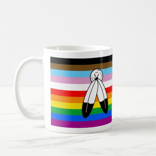 Mug Drapeau de la Fierté de Progrès LGBTQ+ (Gauche)