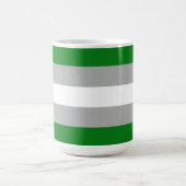 Mug Drapeau de la fierté grise romantique (Centre)