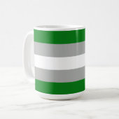 Mug Drapeau de la fierté grise romantique (Devant gauche)