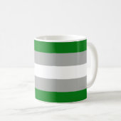 Mug Drapeau de la fierté grise romantique (Devant droit)