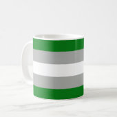 Mug Drapeau de la fierté grise romantique (Devant gauche)