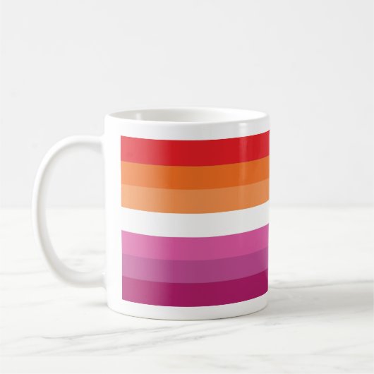 Mug Drapeau de la fierté lesbienne (Gauche)