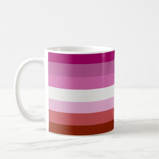 Mug Drapeau de la fierté lesbienne (Gauche)