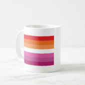 Mug Drapeau de la fierté lesbienne (Devant gauche)