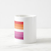 Mug Drapeau de la fierté lesbienne (Centre)