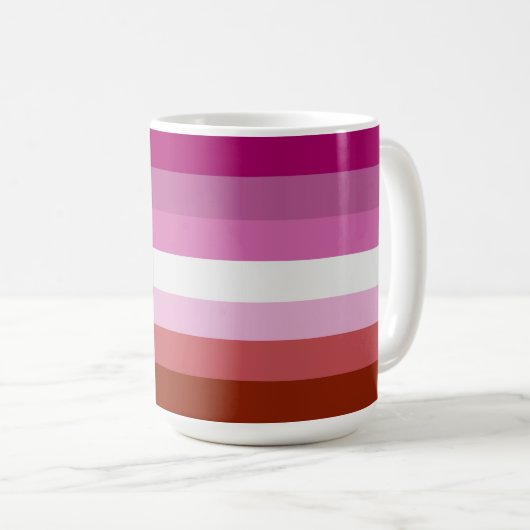 Mug Drapeau de la fierté lesbienne (Devant droit)