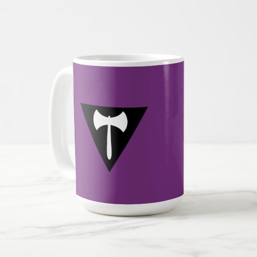Mug Drapeau de la fierté lesbienne Labrys (Devant gauche)