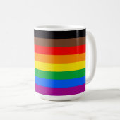 Mug Drapeau de la fierté LGBT à 8 bandes (Devant droit)