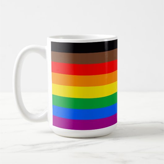 Mug Drapeau de la fierté LGBT à 8 bandes (Gauche)