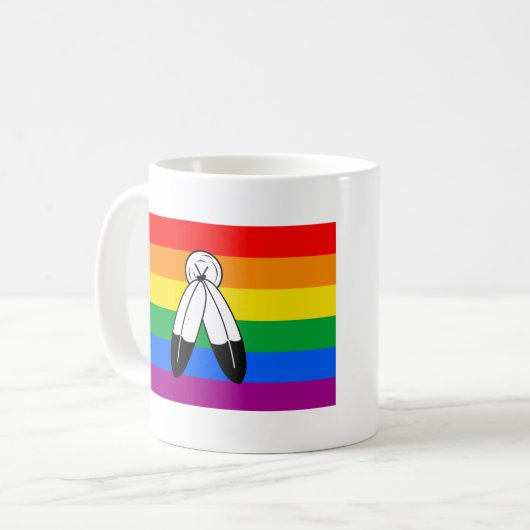 Mug Drapeau de la fierté LGBTQ+ (Devant gauche)