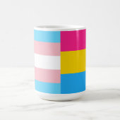 Mug Drapeau de la fierté transgenre pansexuelle double (Centre)