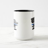 Mug Drapeau de la fine ligne bleue Police (Centre)