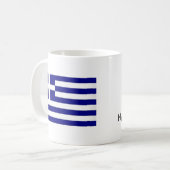 Mug Drapeau de la Grèce et nom de l'hymne (Devant gauche)