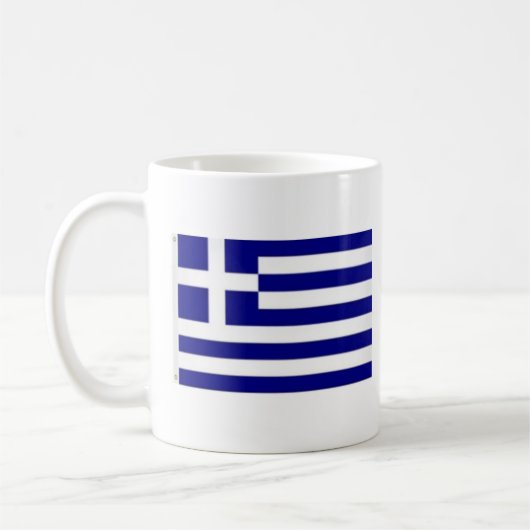 Mug Drapeau de la Grèce et nom de l'hymne (Gauche)