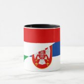 Mug drapeau de la hongrie serbie symbole moitié (Centre)