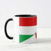 Mug drapeau de la hongrie serbie symbole moitié (Gauche)