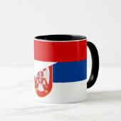 Mug drapeau de la hongrie serbie symbole moitié (Devant droit)