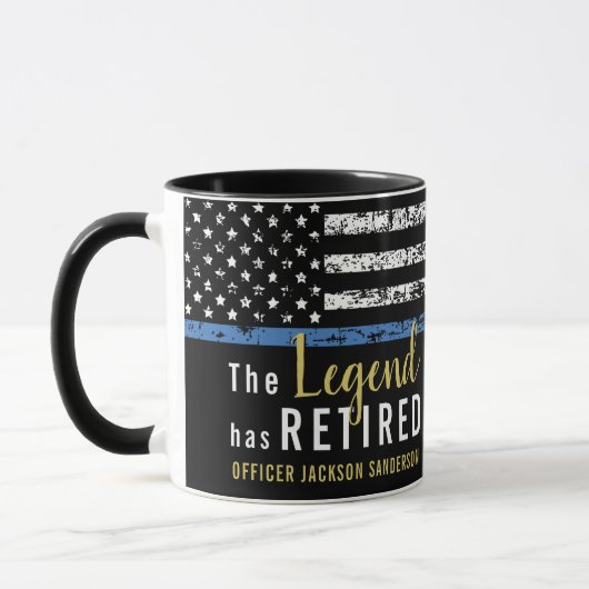 Mug Drapeau de la ligne bleue de l'application de la l (Gauche)