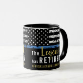 Mug Drapeau de la ligne bleue de l'application de la l (Devant droit)