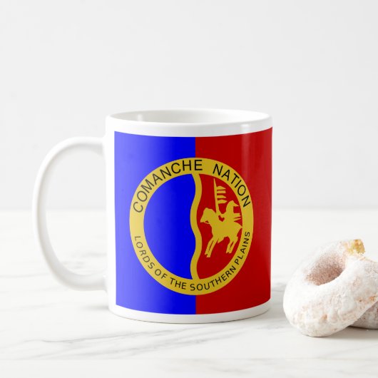 Mug Drapeau de la nation Comaanche (Avec donut)