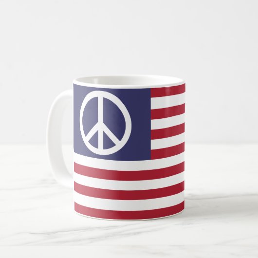 Mug Drapeau de la paix des États-Unis (Devant gauche)
