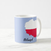 Mug Drapeau de la Pologne Carte (Devant droit)