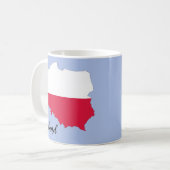 Mug Drapeau de la Pologne Carte (Devant gauche)