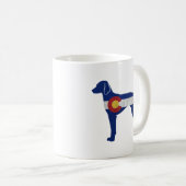 Mug Drapeau de la race de chien Vizsla Silhouette Colo (Devant droit)