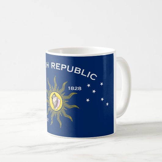 Mug Drapeau de la République de Conch, Drapeau de Key  (Devant droit)