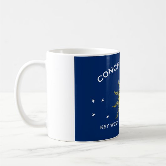 Mug Drapeau de la République de Conch, Drapeau de Key  (Gauche)