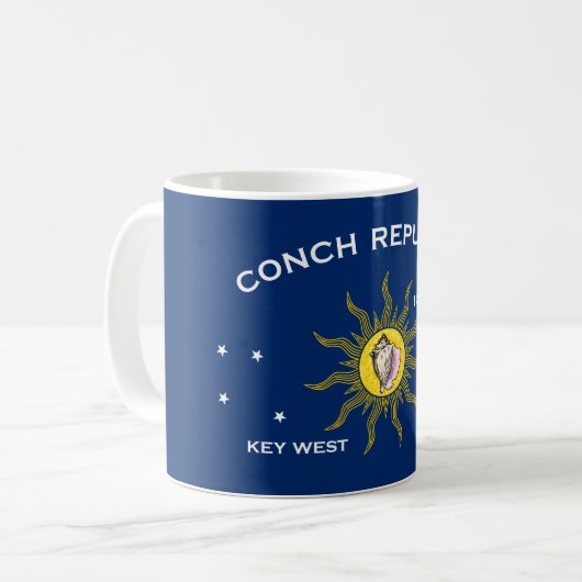 Mug Drapeau de la République des Conques Key West Flor (Devant gauche)