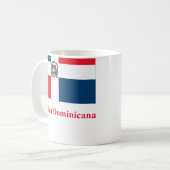 Mug Drapeau de la République Dominicaine avec le nom (Devant gauche)