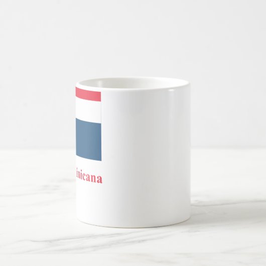 Mug Drapeau de la République Dominicaine avec le nom (Centre)