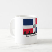 Mug Drapeau de la République Dominicaine d'horizon de (Devant gauche)
