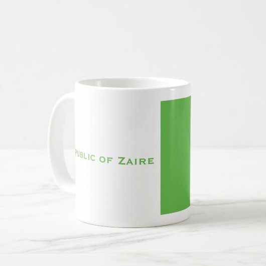 Mug Drapeau de la République du Zaïre (Devant gauche)