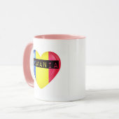 Mug Drapeau de la Roumanie Cœur (Devant gauche)